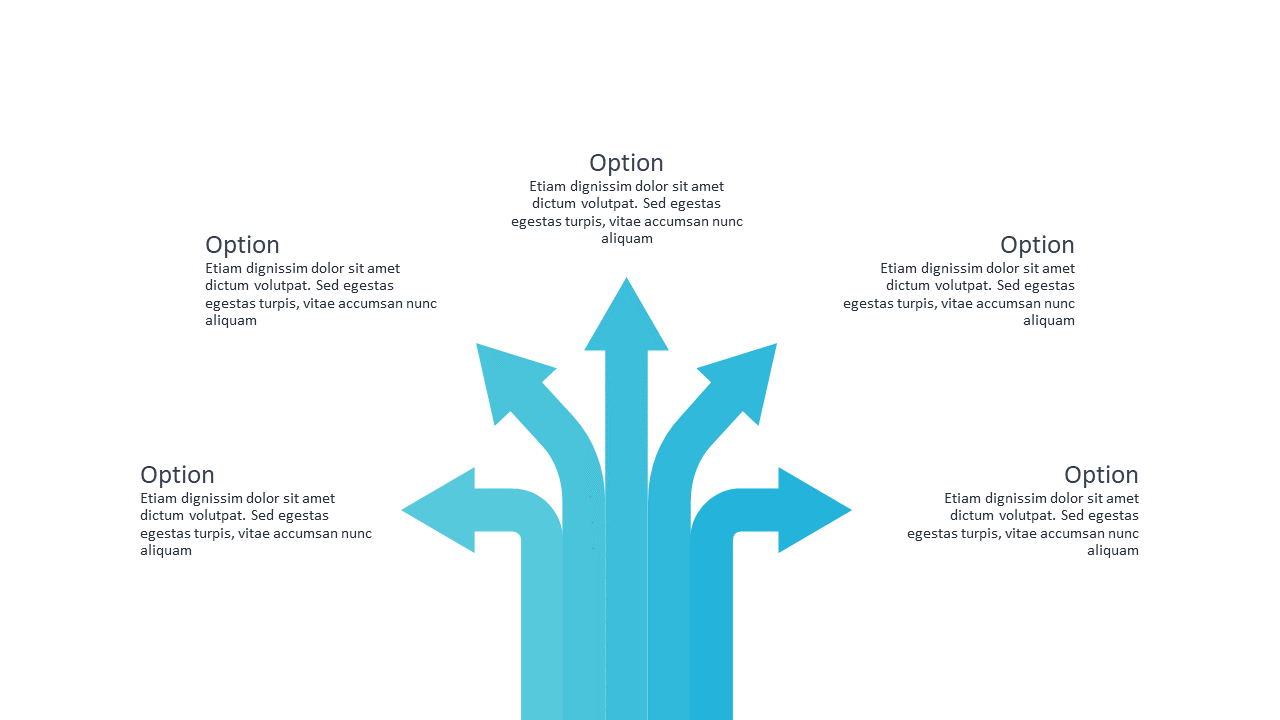 Showcase Options with Diverging Arrows V2