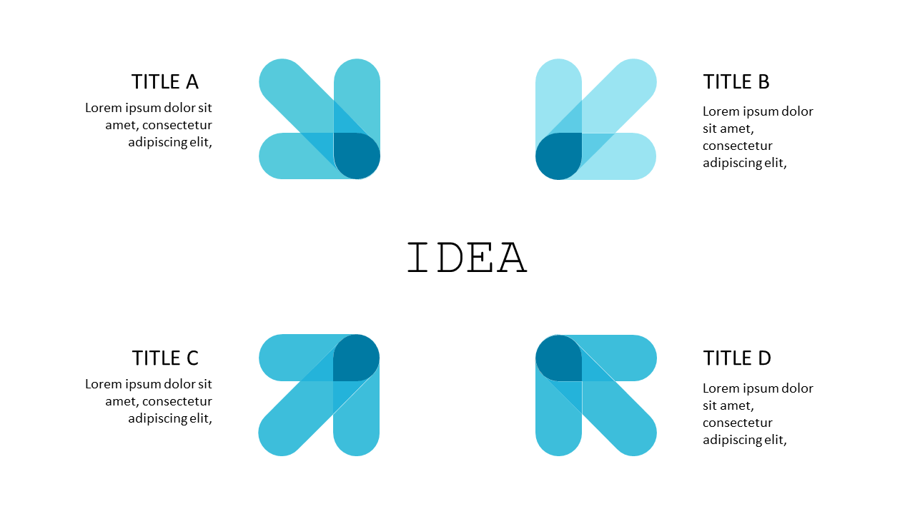 Showcase Ideas with Quadrant Presentation Layout