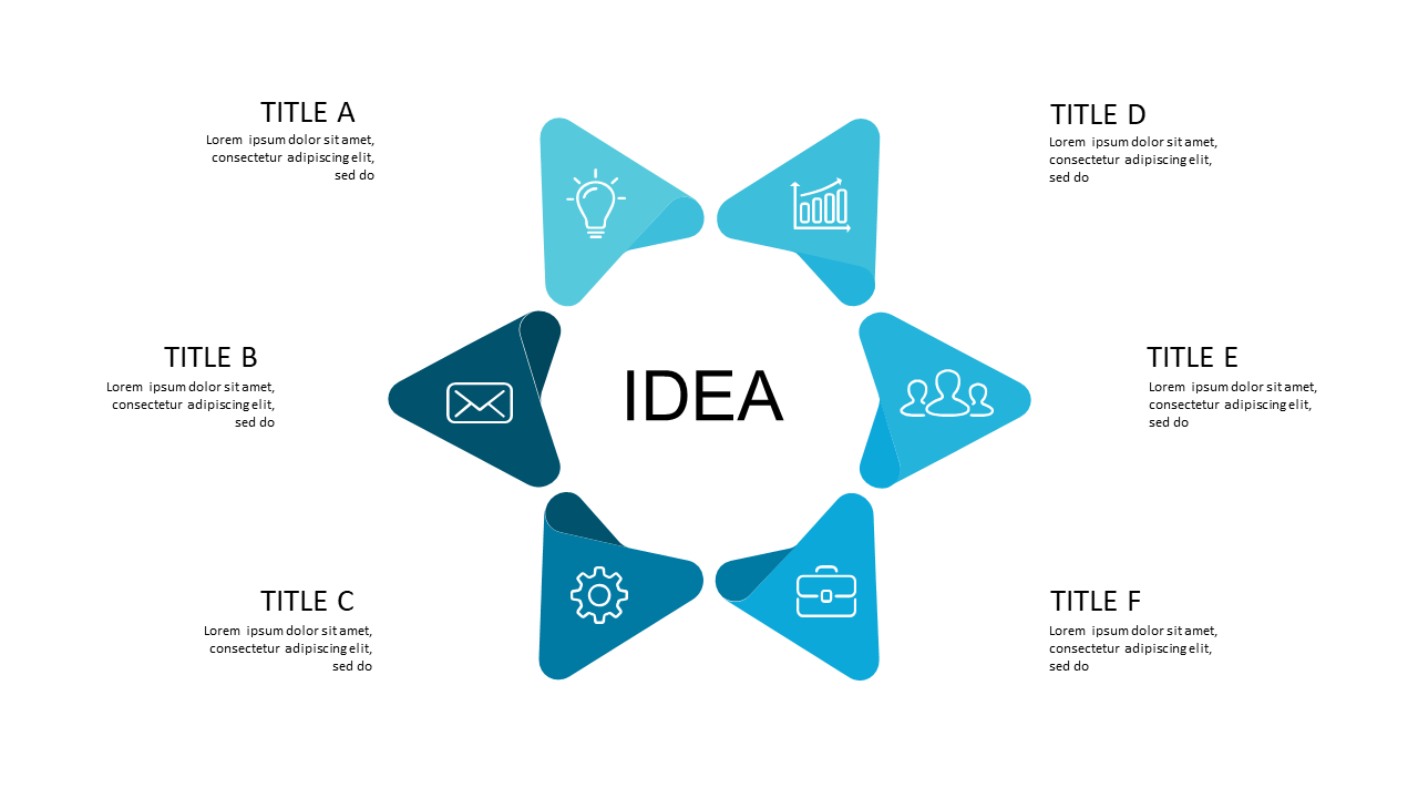 Illustrate Ideas with Circular 6-Step Cycle Diagram
