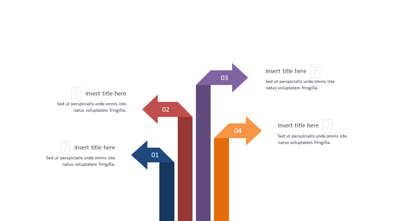 Present Workflows with Colorful Vertical Arrows