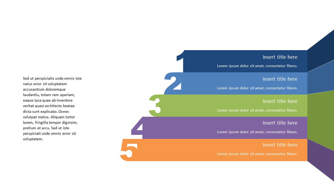 Present a Colorful 5-Step Process Flow