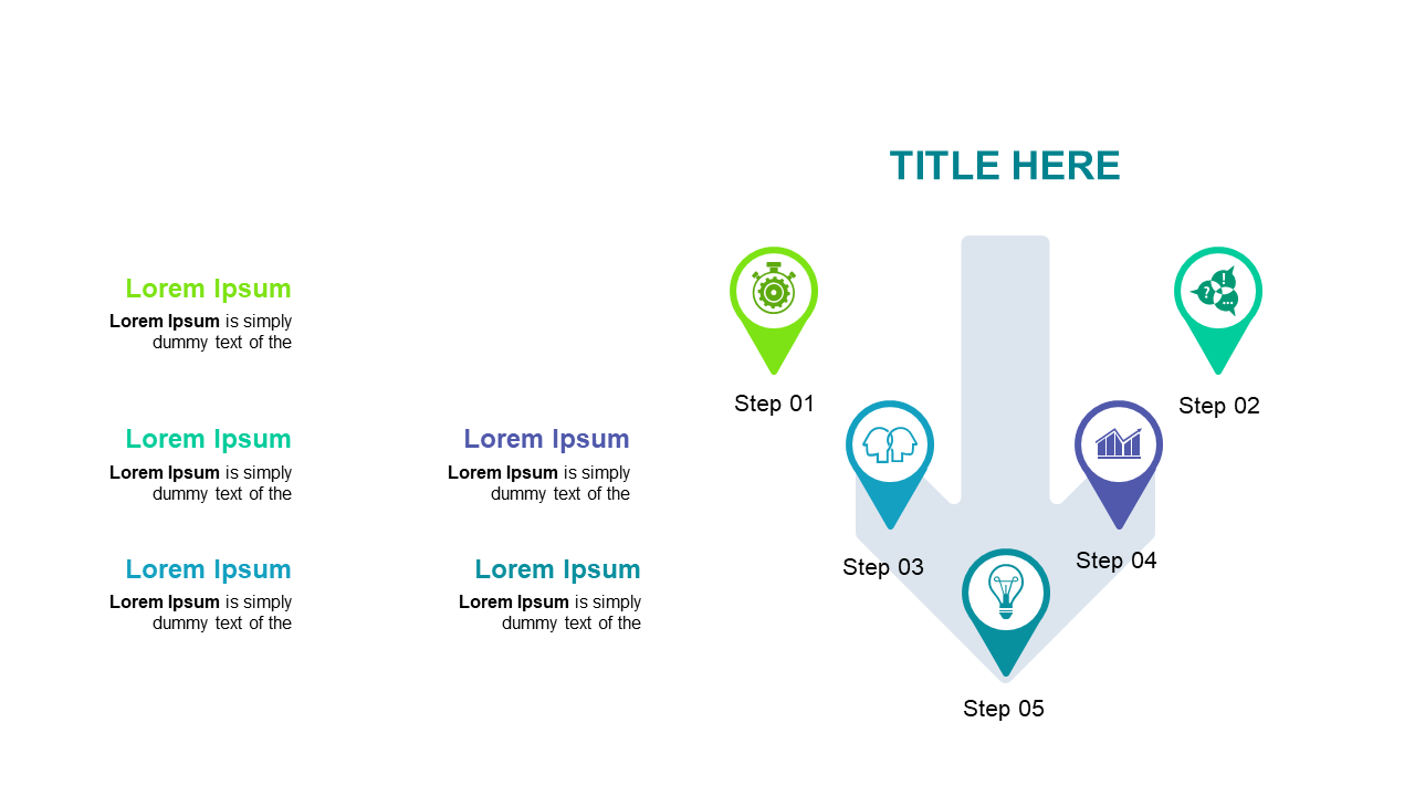 Present 5-Step Processes Clearly with Icons