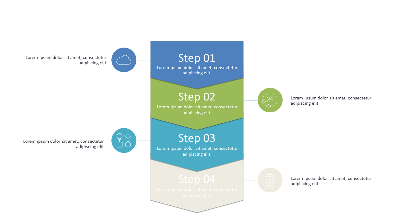 Streamline Processes with 3-Step Chevron Design