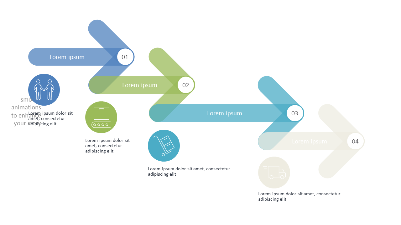 Step-by-Step Process Flow for Clear Presentations