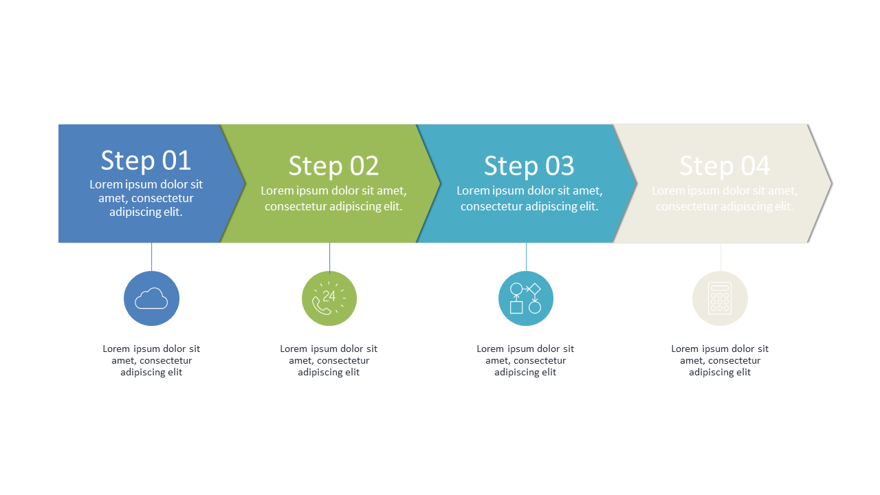 Visualize Project Steps with Horizontal Layout