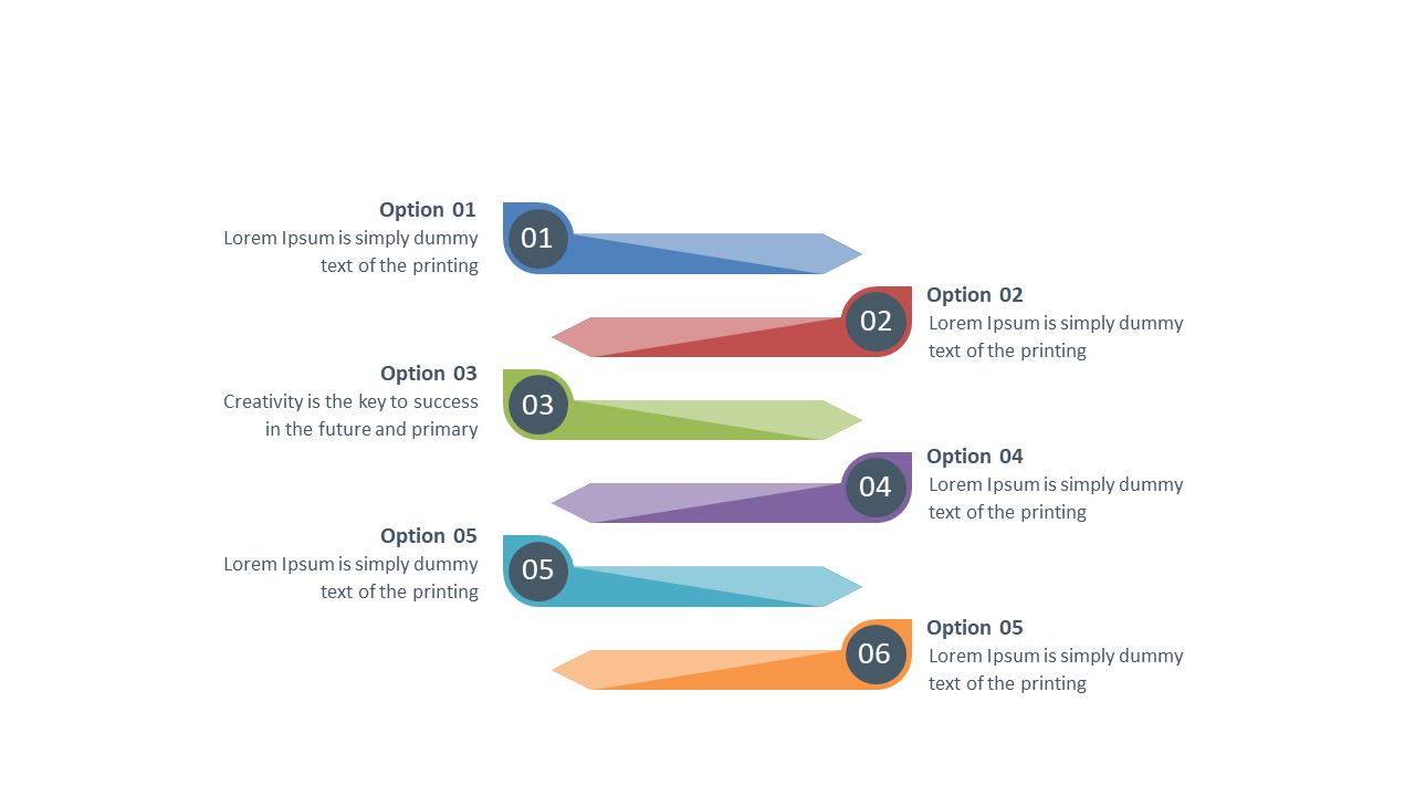 Outline Key Points with Horizontal Arrow Steps