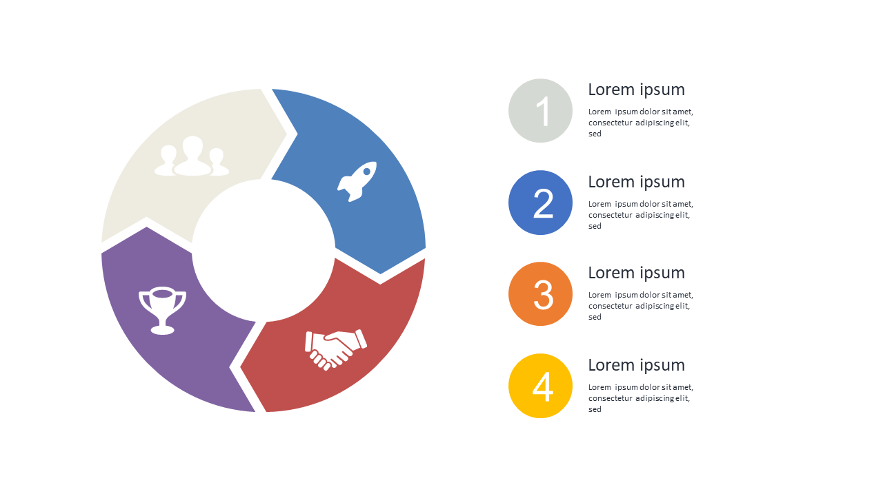Illustrate Workflows with Colorful Circular Diagram