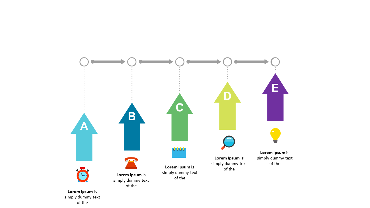Illustrate Step-by-Step Processes with Colorful Arrows