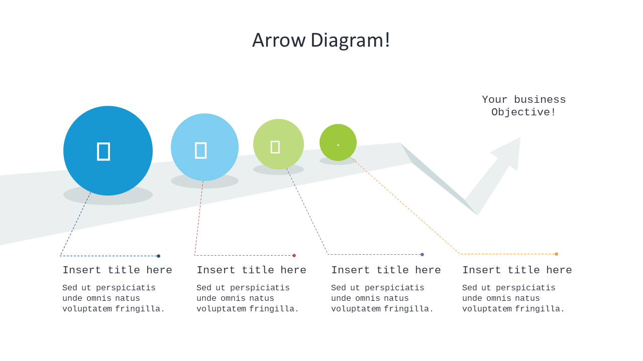 Illustrate Steps to Business Objectives with Arrows