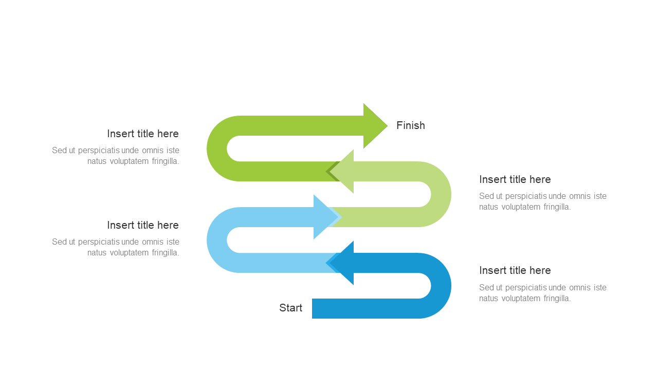Horizontal Arrow Process Flow with Callouts