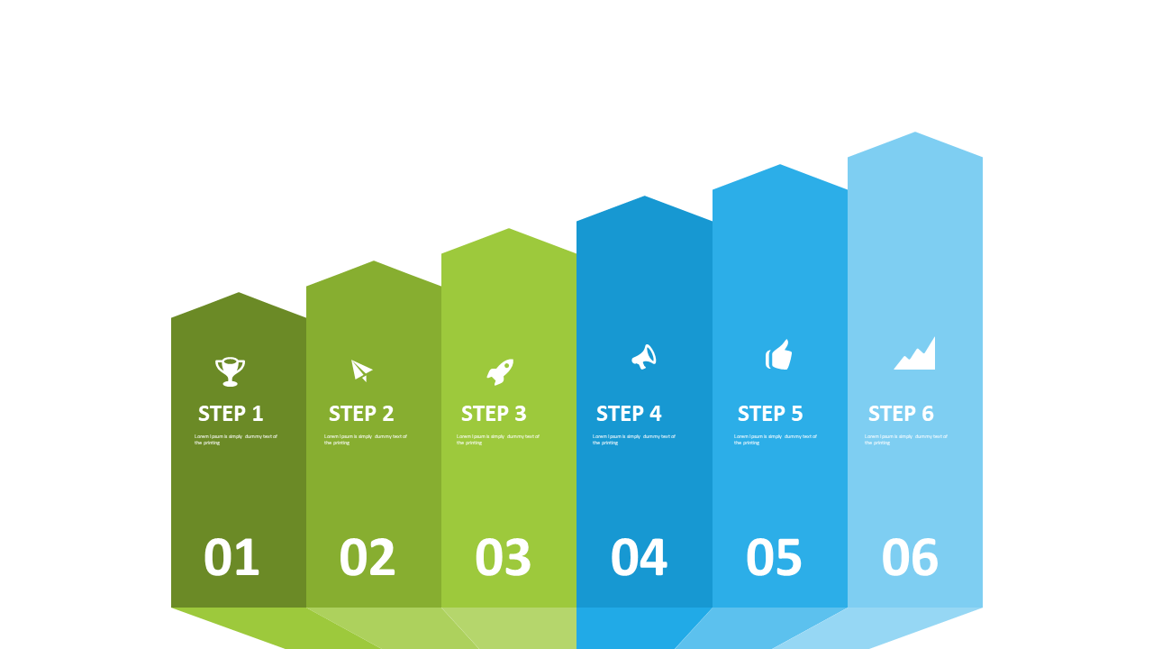 Illustrate Sequential Steps with Zigzag Process Diagram