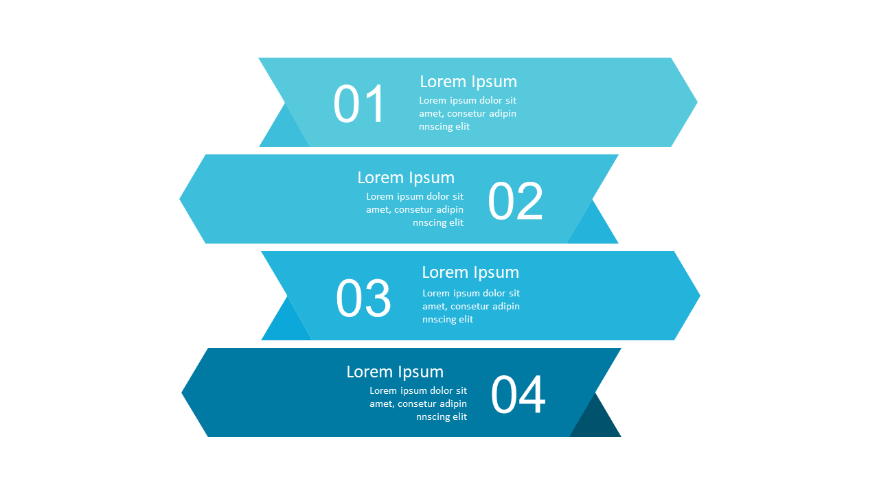 Clarify Workflows with Four-Step Horizontal Arrows