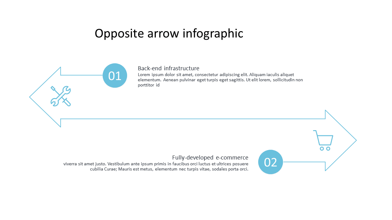 Illustrate Processes with Opposite Arrow Infographic