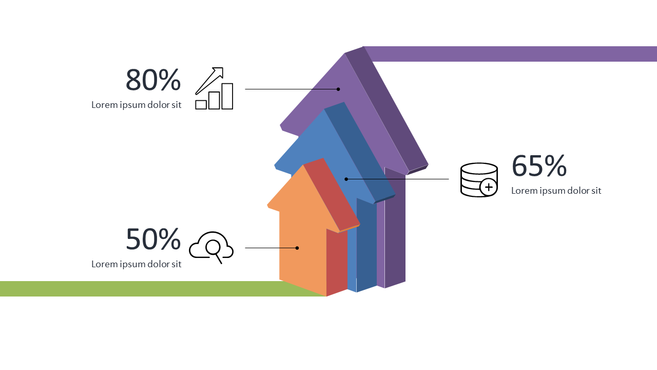 Showcase Growth Metrics with 3D Arrows