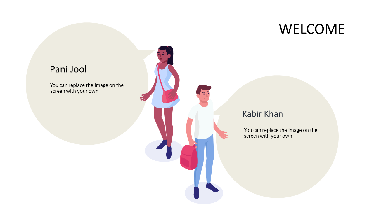 Introduce Team Members with Character Illustrations