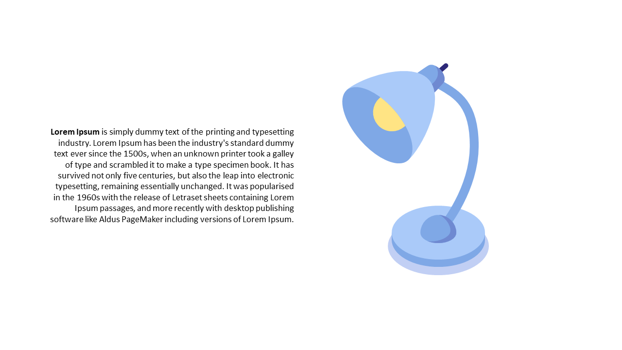 Illustrative Desk Lamp Slide for Professional Use