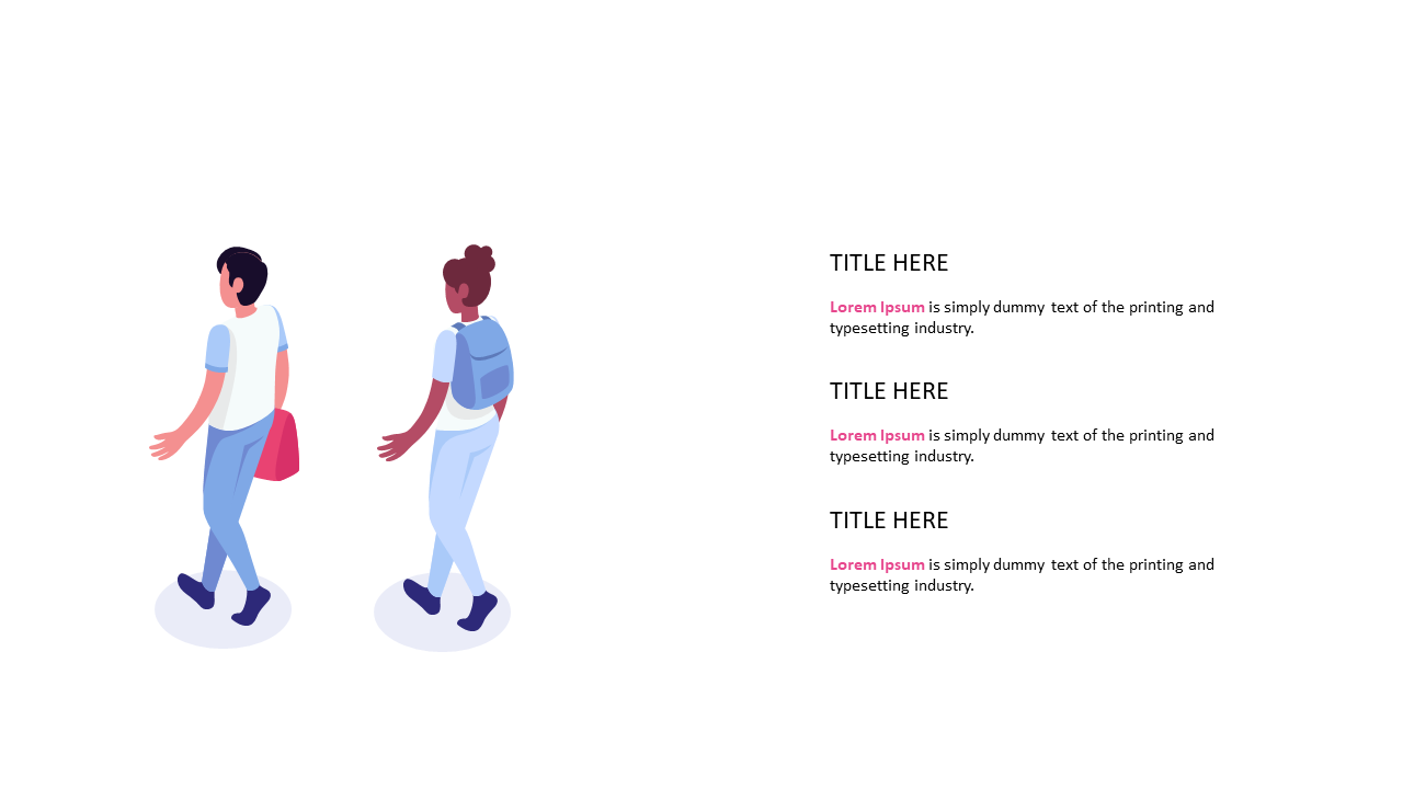 Convey Teamwork with Two Walking Figures