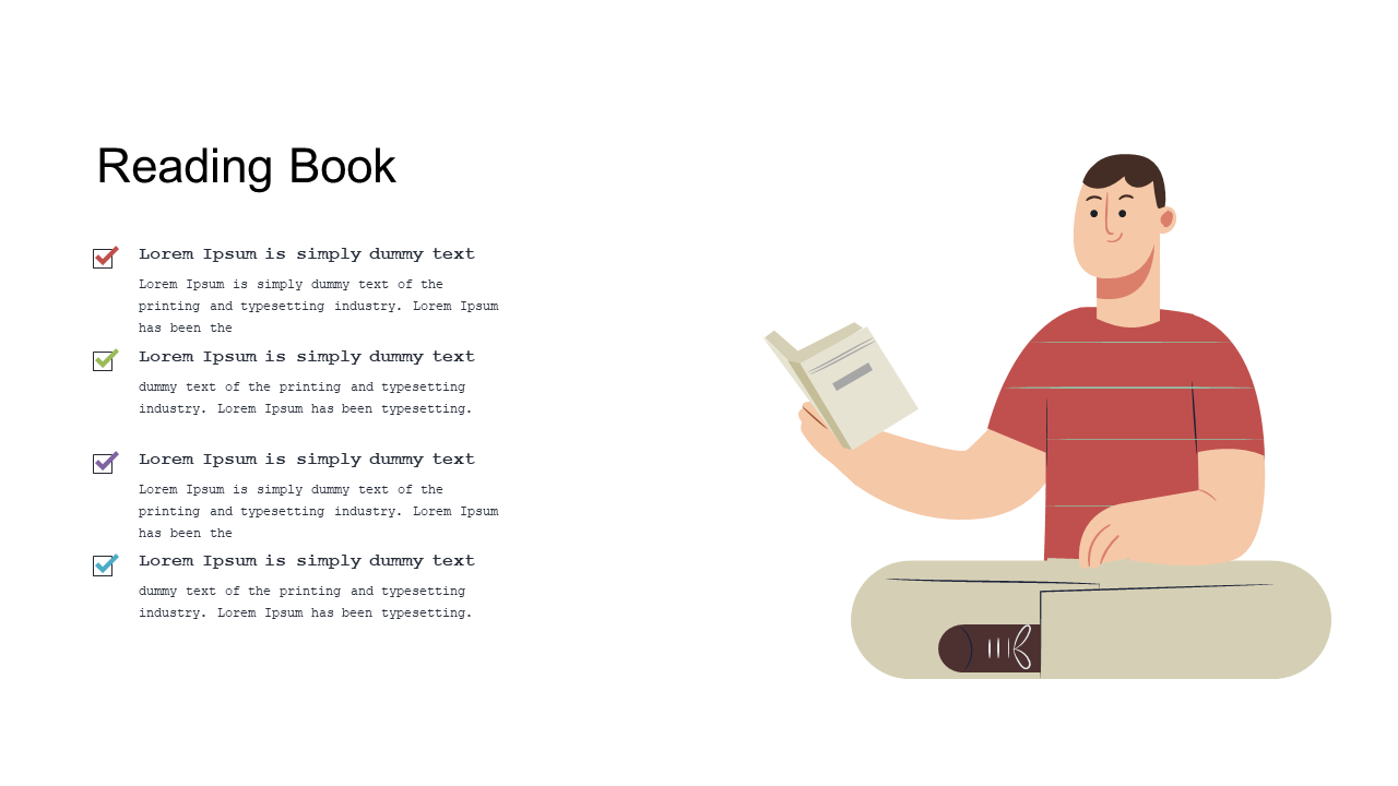 Illustrated Reading Slide for Marketing Presentations