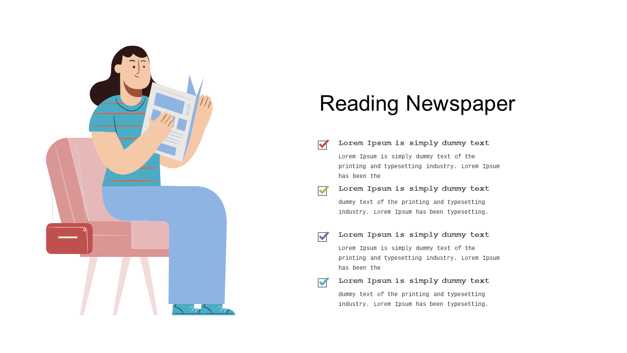 Showcase Information with Newspaper Reading Layout