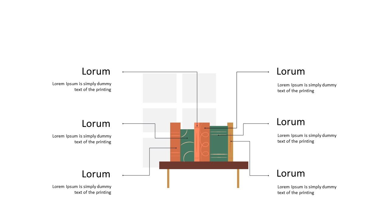 Books on Shelf Layout for Educational Presentations