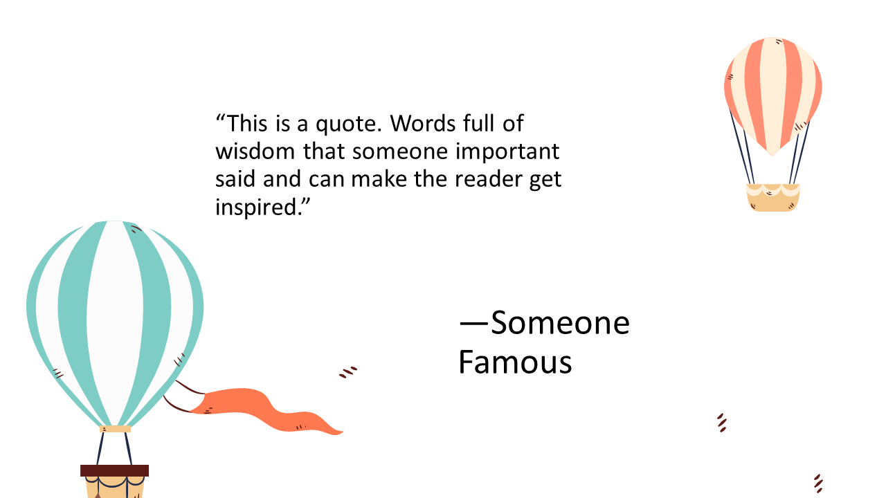 Inspire with Quote Balloon and Decorative Elements
