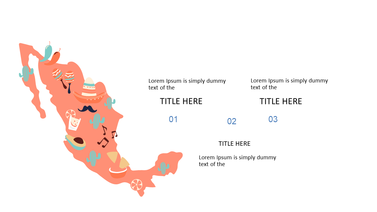 Engaging Illustrated Map of Mexico for Travel