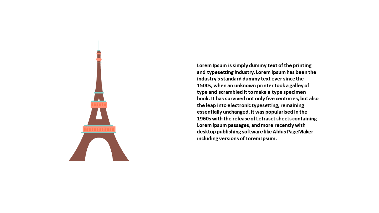 Eiffel Tower Icon for Travel and Culture Presentations