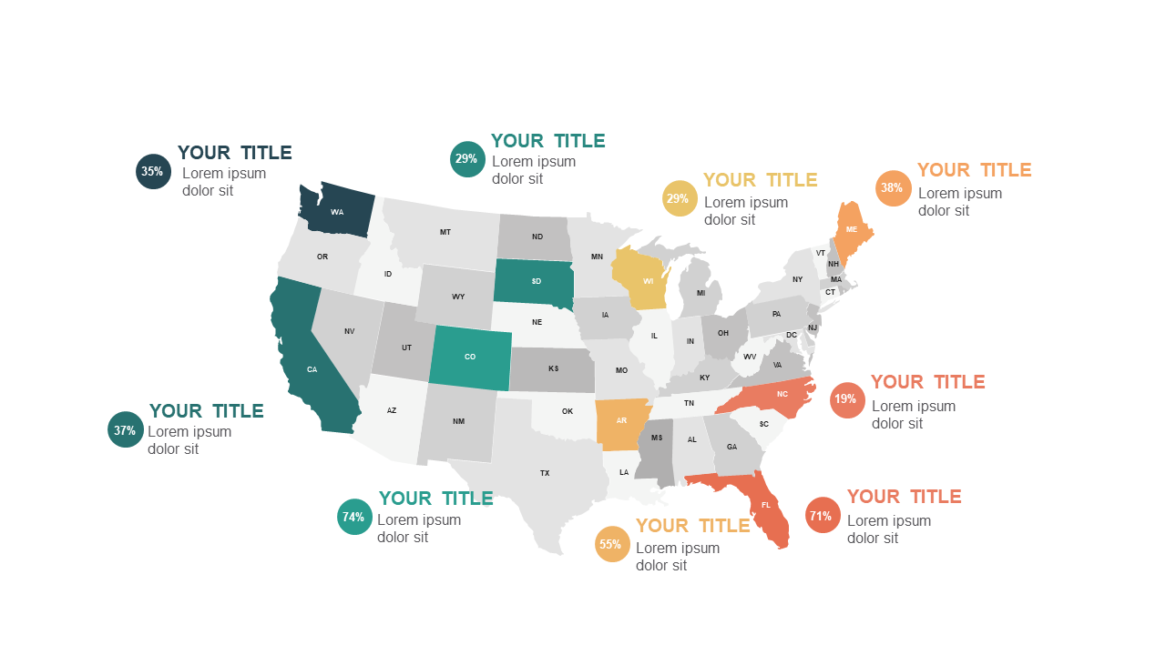 Interactive US Map for Data Visualization