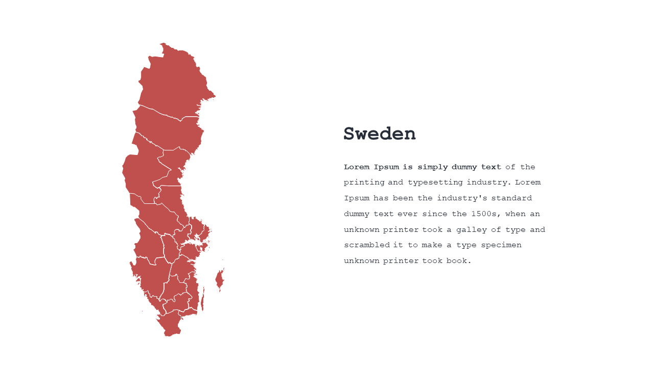 Showcase Sweden with Detailed Map Layout