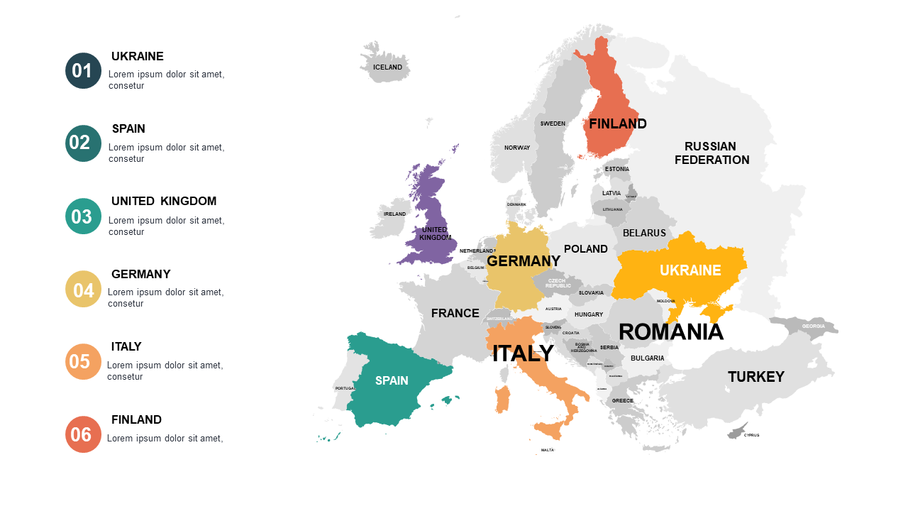 Explore Europe with Highlighted Map