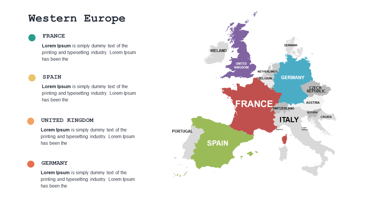 Analyze Western Europe with Highlighted Map
