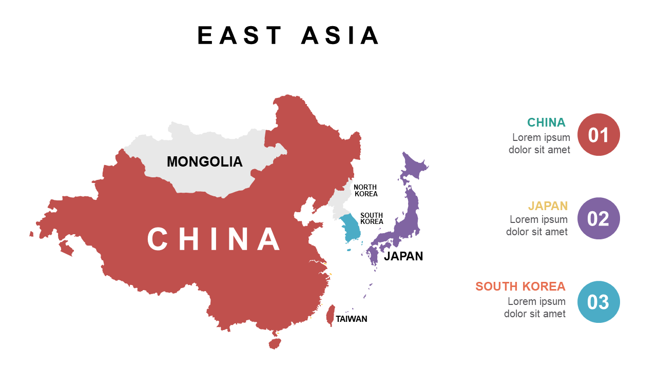 Visualize East Asia with Key Highlights Map