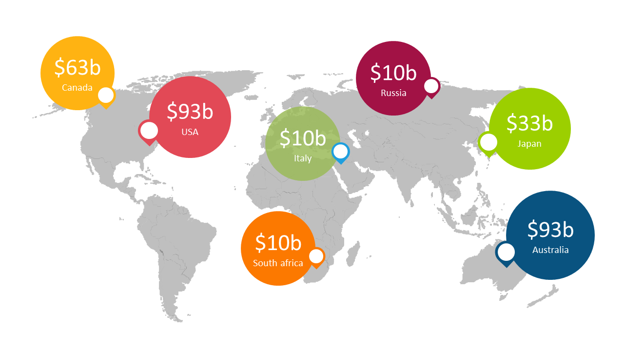 Visualize Global Market Values with Map