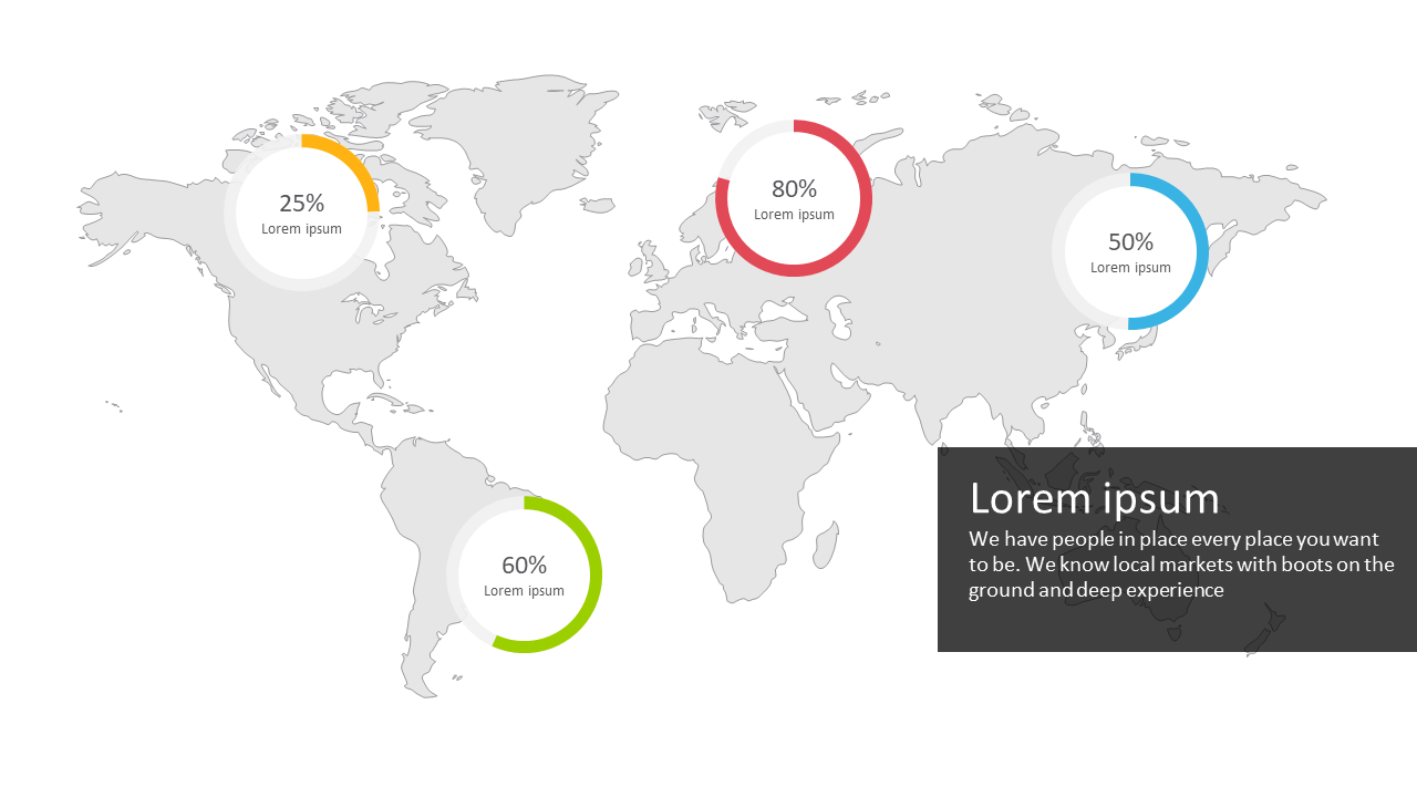Showcase Global Presence with Percentage Map