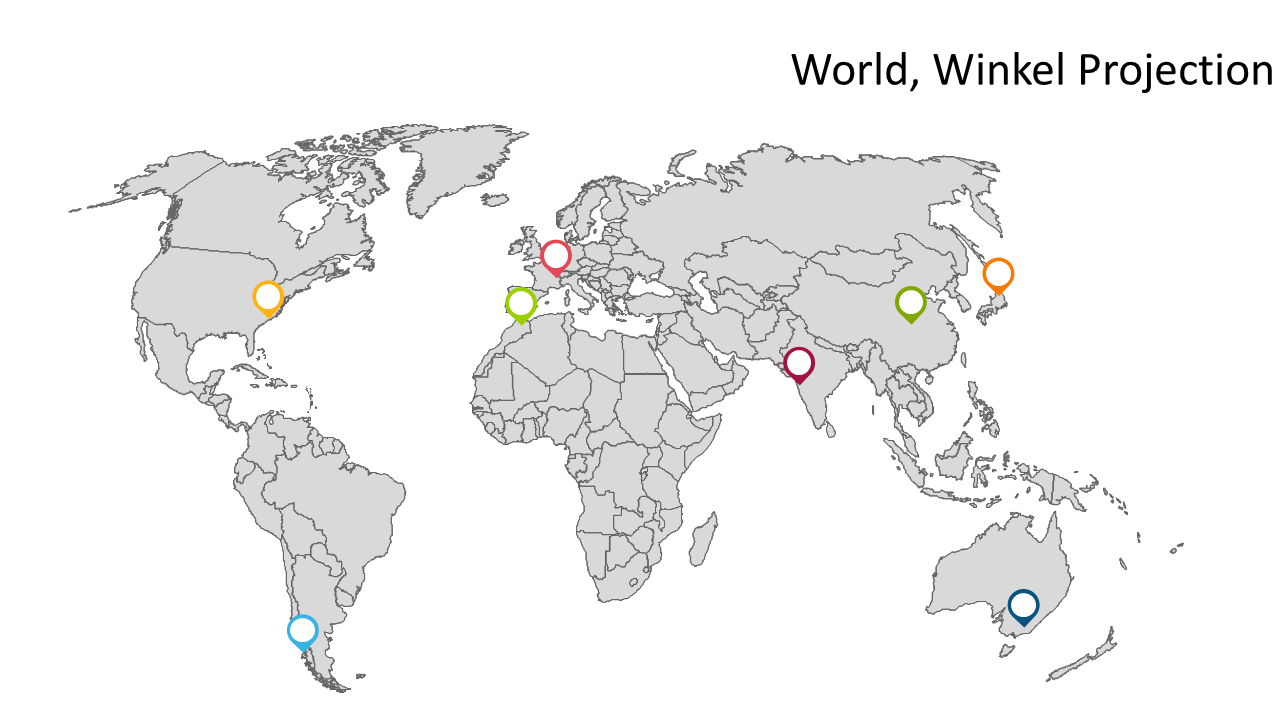 Explore Color-Coded World Map for Presentations