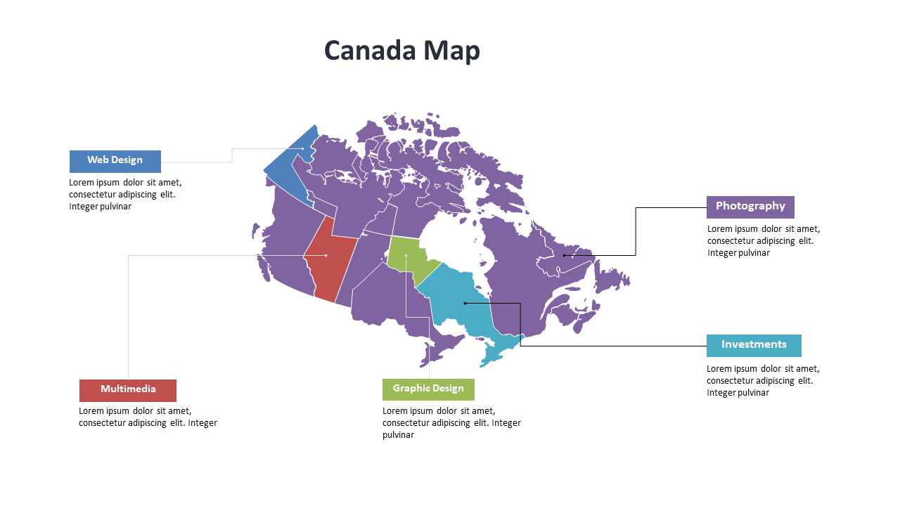 Explore Canada with Labeled Regional Map