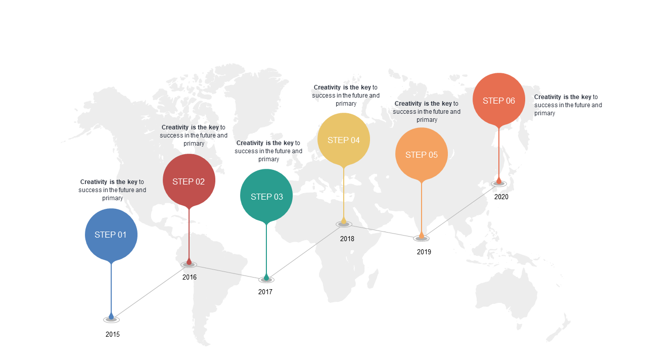 Engaging World Map Timeline for Global Milestones