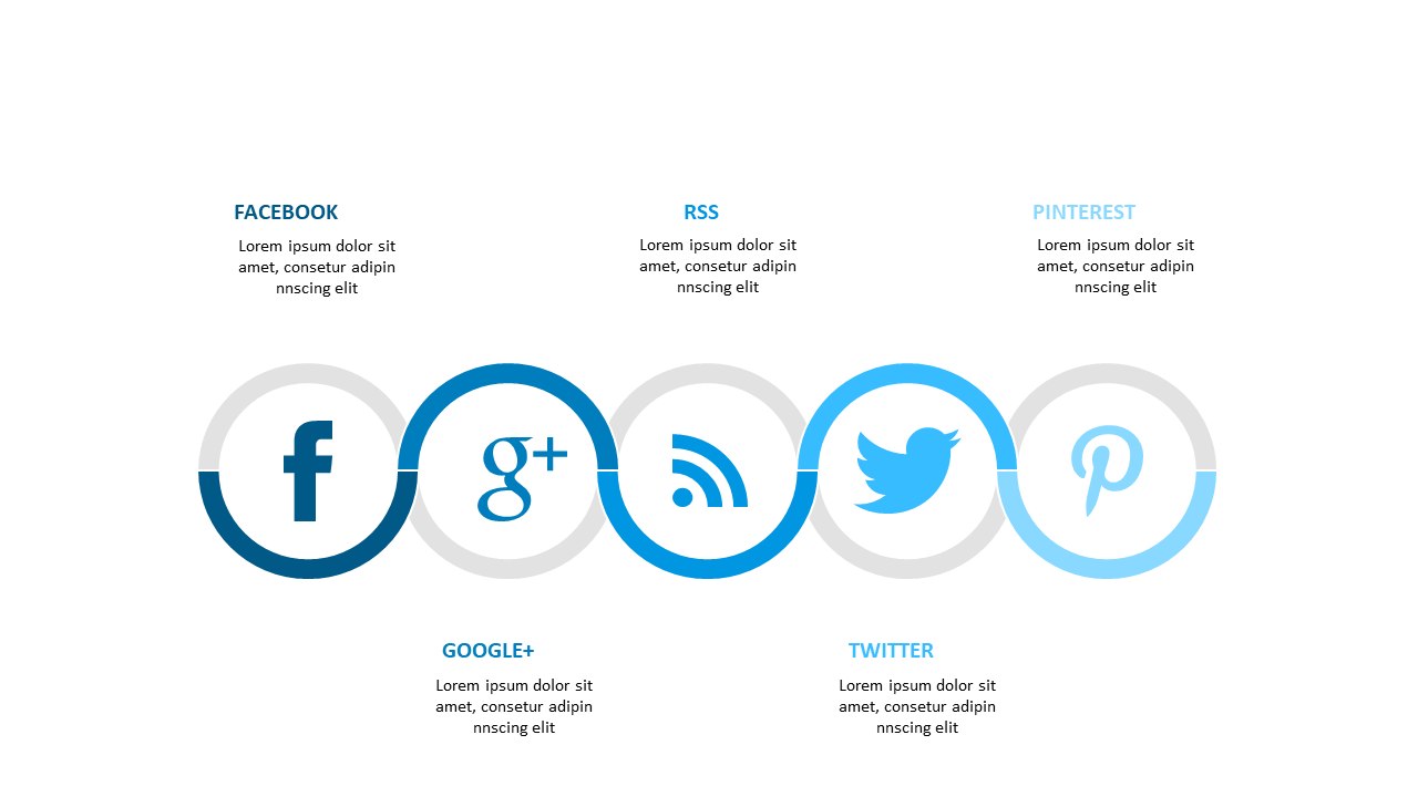 Engaging Circular Social Media Icons Layout
