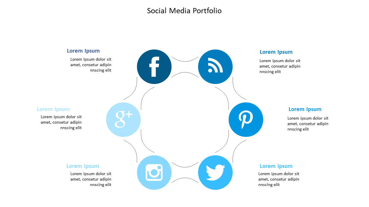 Present Social Media Portfolio with Icons