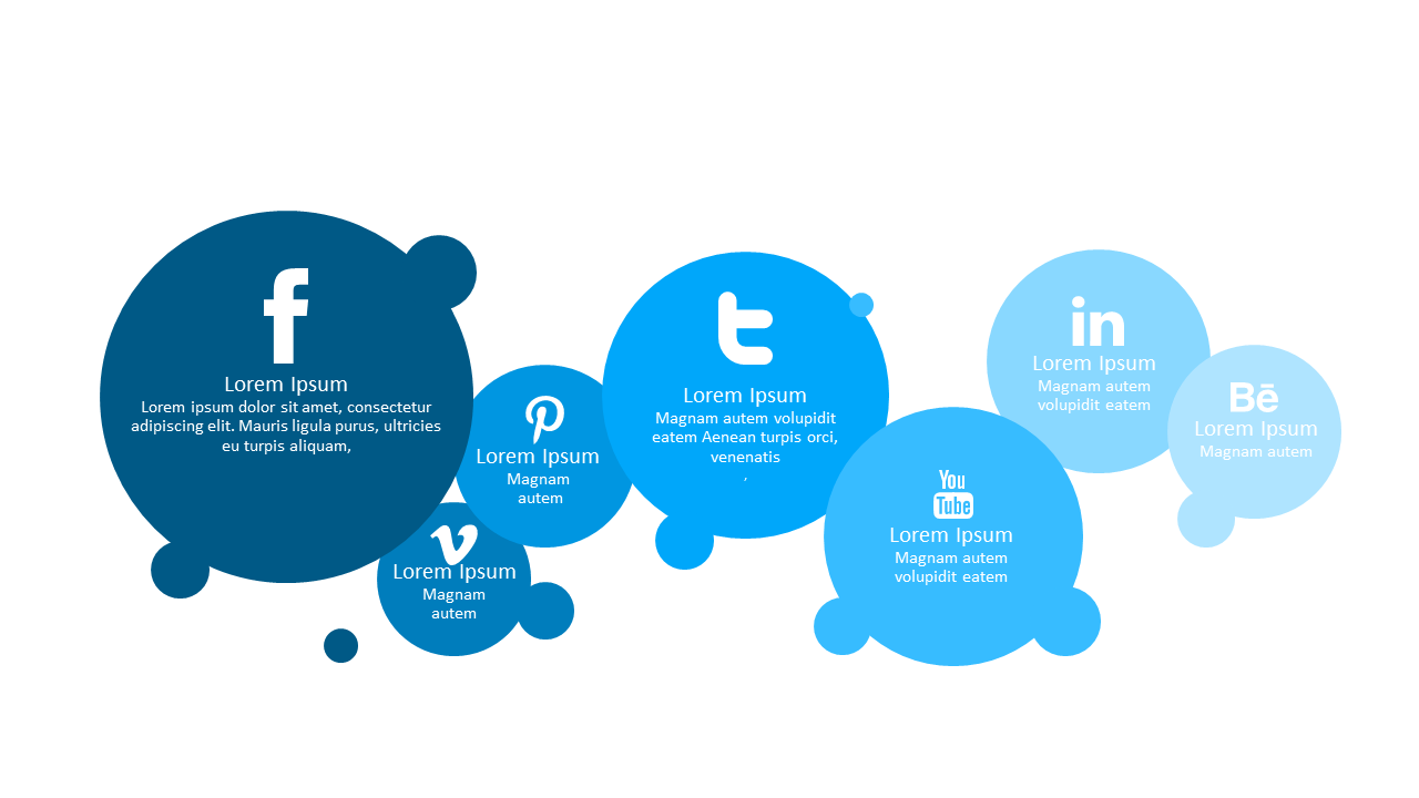 Showcase Social Media Presence with Circular Infographic