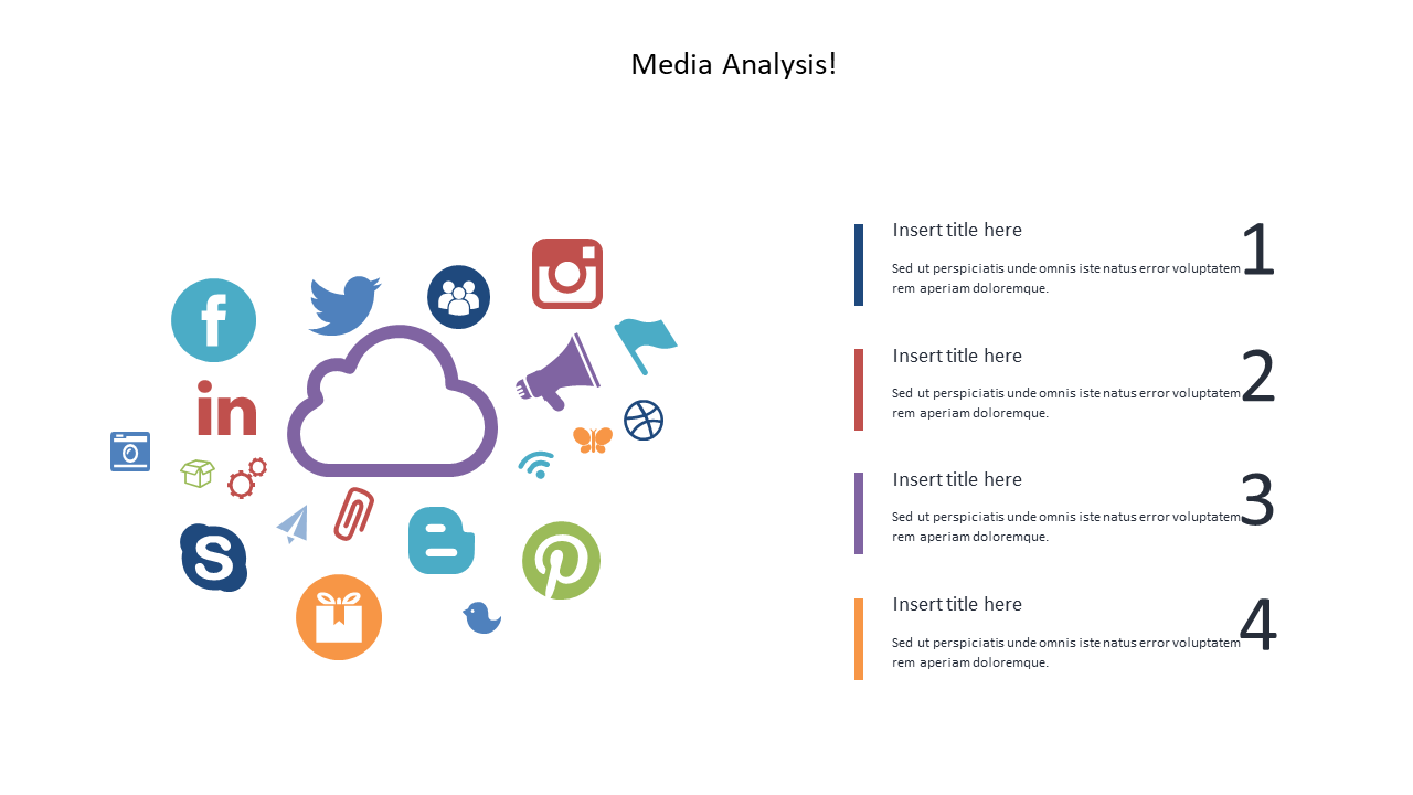 Present Media Analysis Findings with Icons