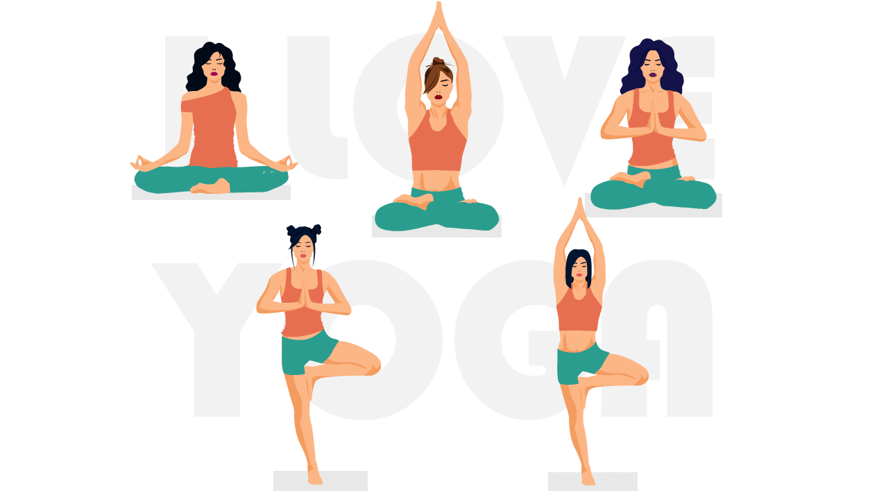 Promote Wellness with Illustrated Yoga Poses
