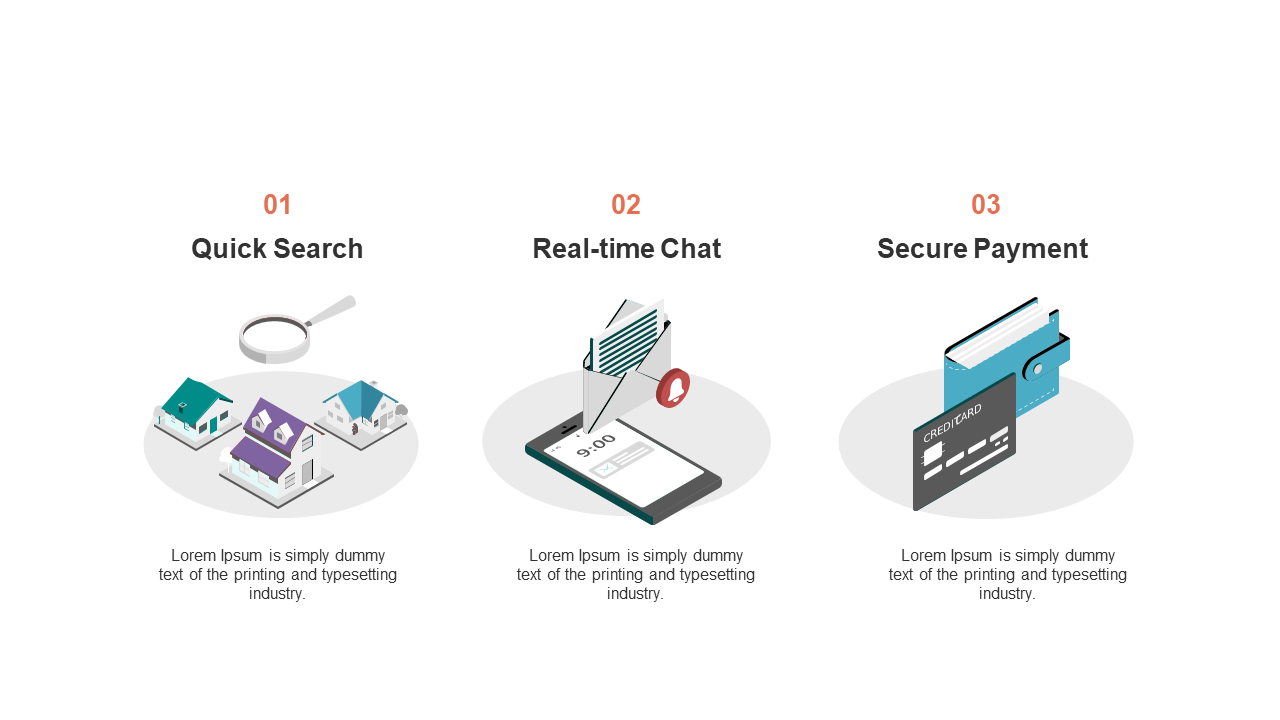Communicate Steps with 3-Step Process Layout