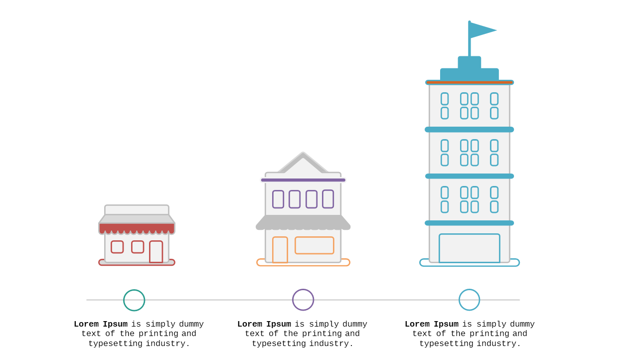 Showcase Growth Comparison with a Building Infographic