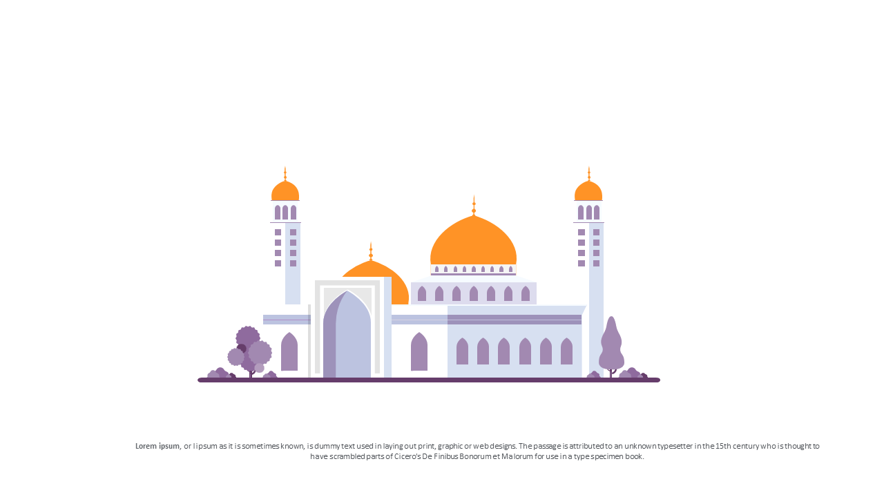 Cultural Presentation with Mosque Illustration