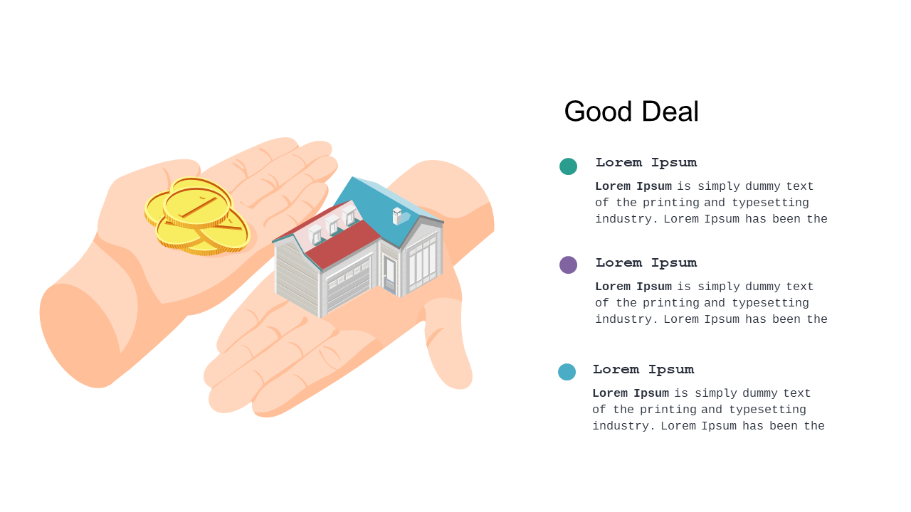 Illustrate Investment Opportunities with House and Coins