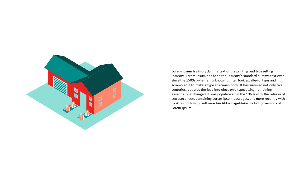 Isometric House Illustration for Real Estate Presentations