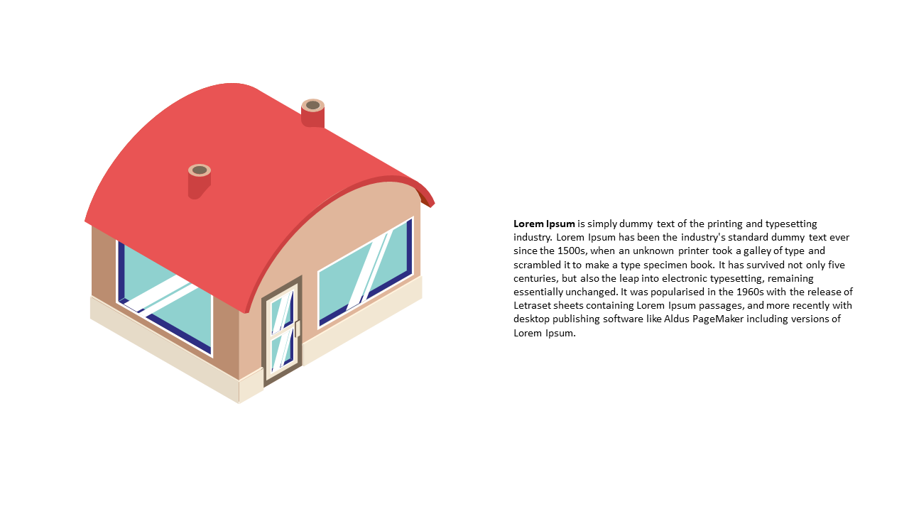 Isometric House Illustration for Real Estate