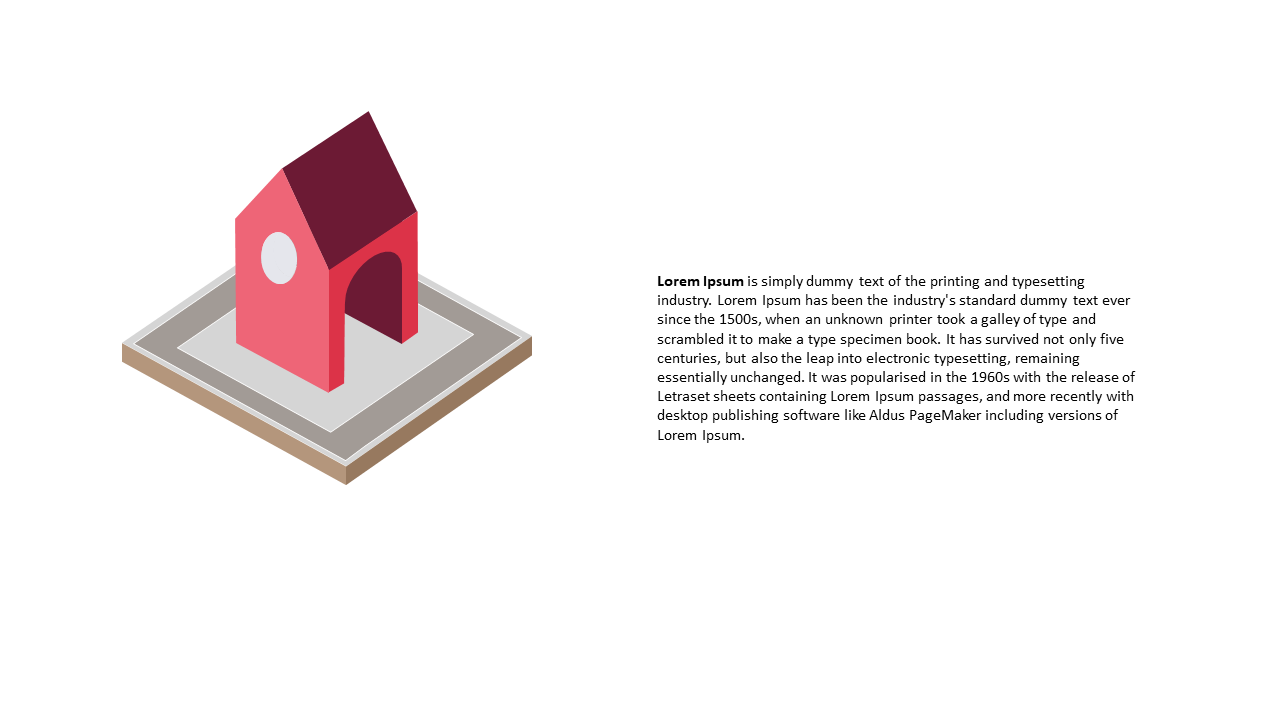 Present Real Estate Concepts with Isometric House Icon