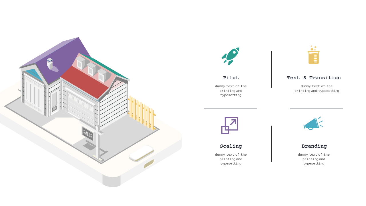 Present Marketing Concepts with Isometric House Layout